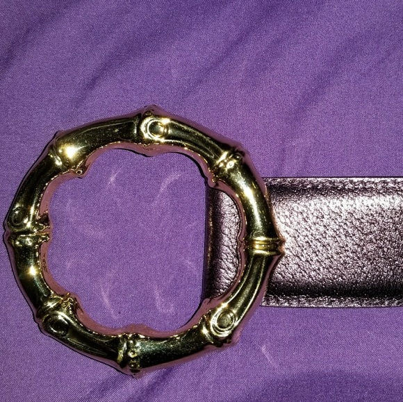 Authentic GUCCI Bamboo Buckle Purple Belt main image 4